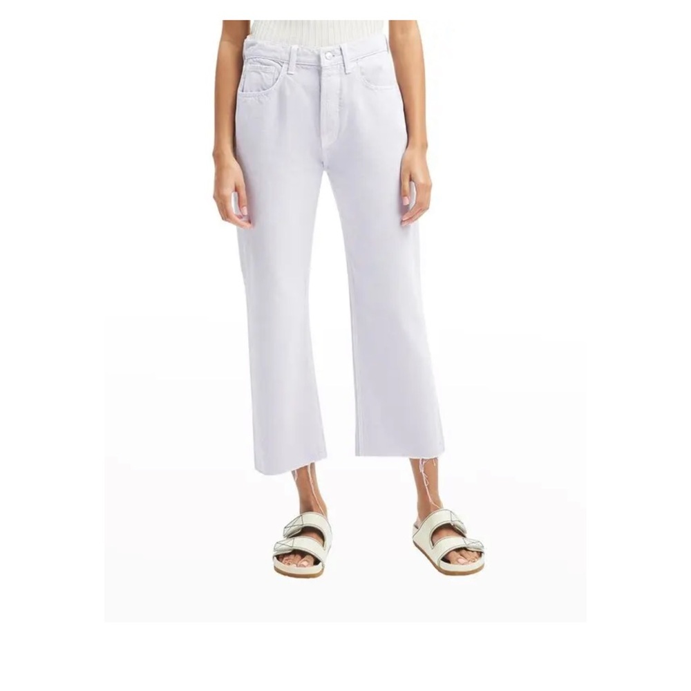 Easy Straight Ankle With Cut Hem In Lavender